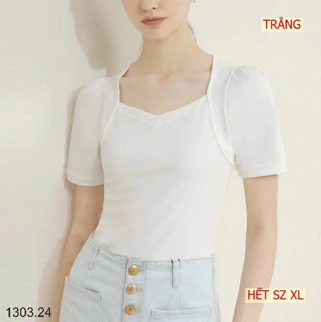 26HA1303.24 - ÁO THUN CÁCH ĐIỆU HÃNG CANVAUS
