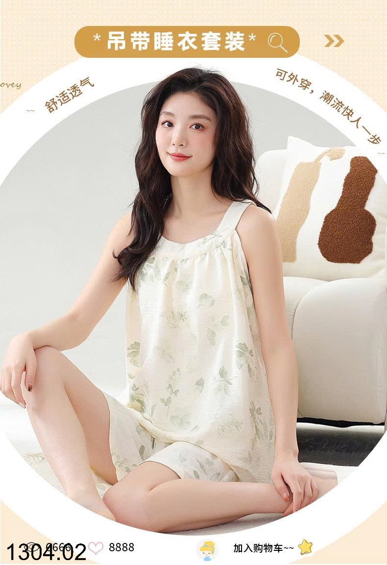 26HA1304.02 - BỘ NGỦ 2 DÂY MẶC NHÀ NỮ
