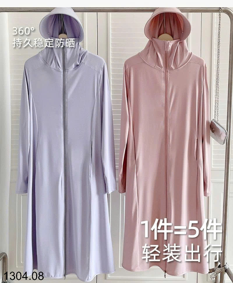 26HA1304.08 - ÁO CHỐNG NẮNG LỤA BĂNG DÁNG DÀI