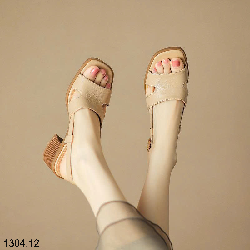 26HA1304.12 - SANDAL HỞ MŨI VUÔNG