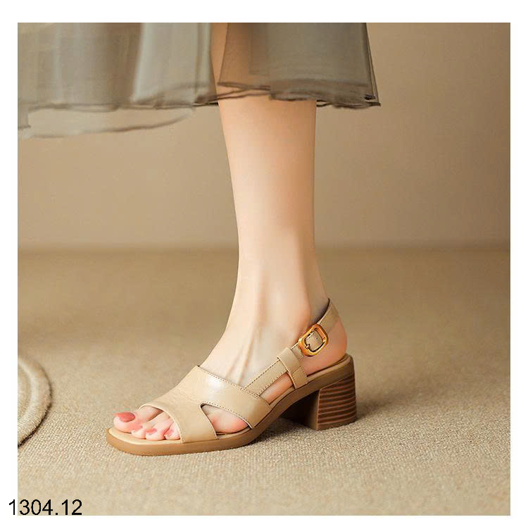 26HA1304.12 - SANDAL HỞ MŨI VUÔNG