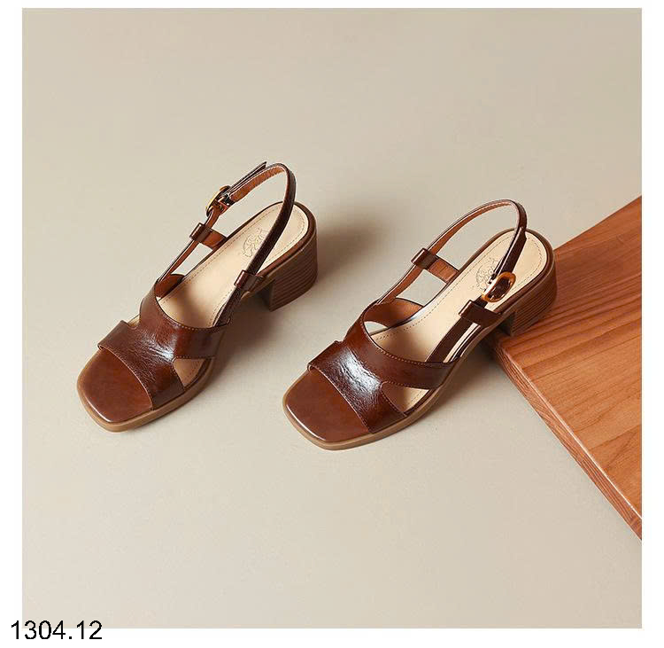 26HA1304.12 - SANDAL HỞ MŨI VUÔNG
