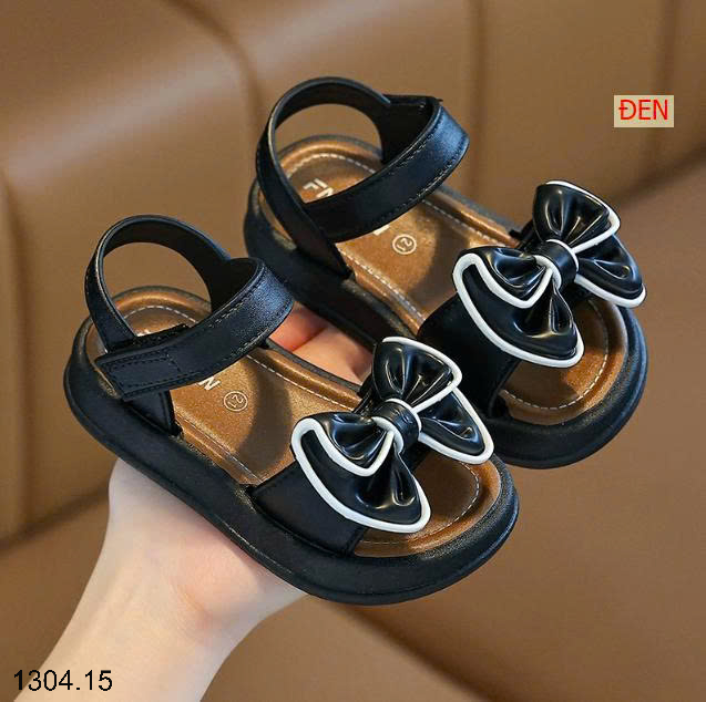 26HA1304.15 - SANDAL NƠ CHO BÉ GÁI