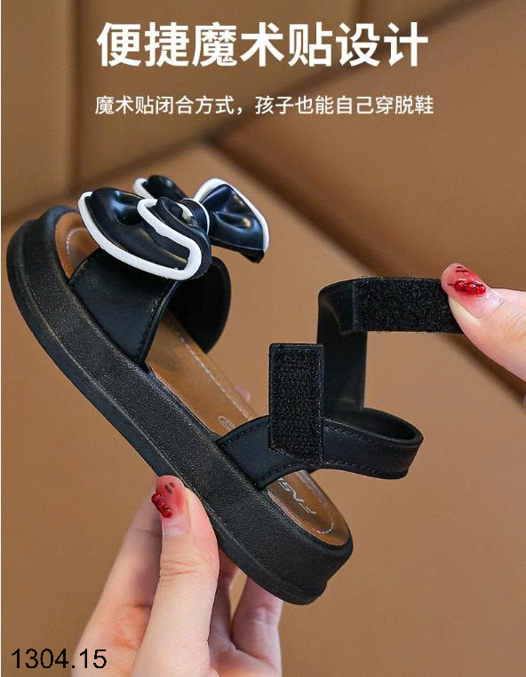 26HA1304.15 - SANDAL NƠ CHO BÉ GÁI