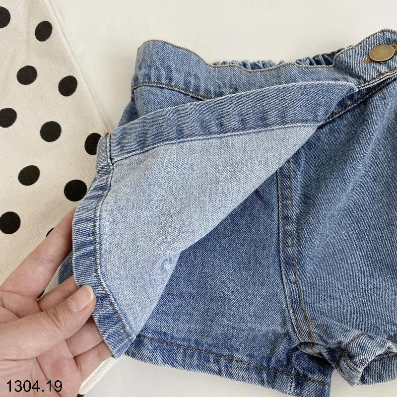 26HA1304.19 - QUẦN GIẢ VÁY JEAN BÉ GÁI