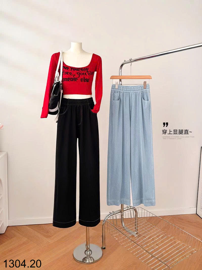 26HA1304.20 - QUẦN TENCEL ỐNG RỘNG CHO NỮ