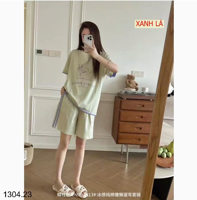 26HA1304.23 - BỘ MẶC NHÀ COTTON KIỂU HÀN CHO NỮ