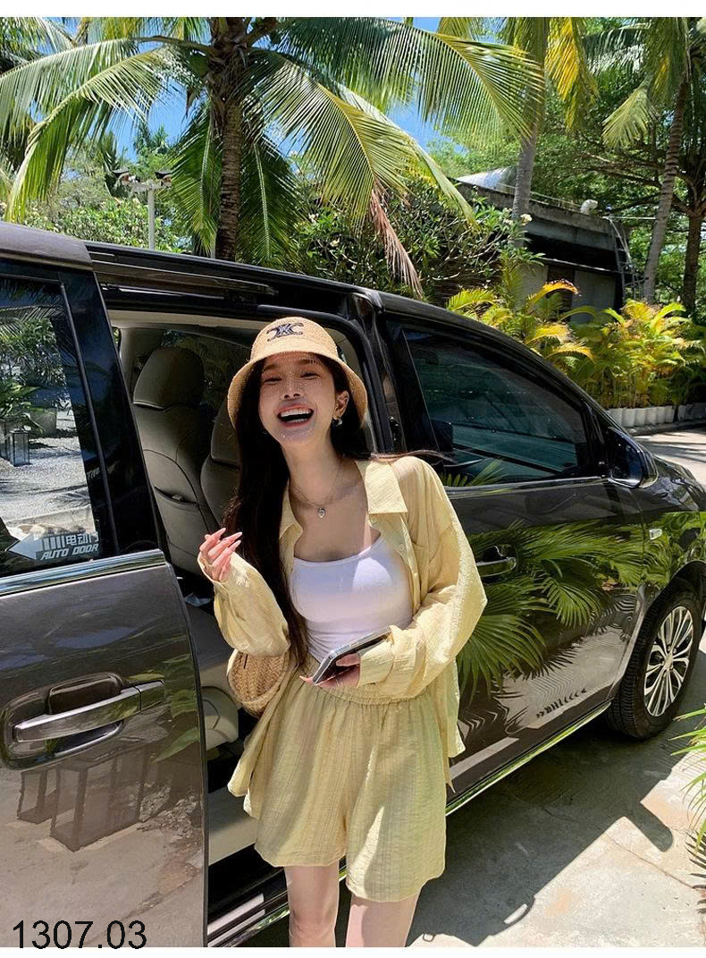 26HA1307.03 - SET SƠ MI QUẦN SHORT THỜI TRANG NỮ