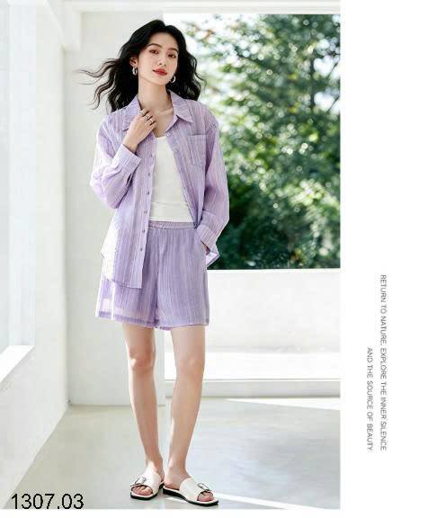 26HA1307.03 - SET SƠ MI QUẦN SHORT THỜI TRANG NỮ