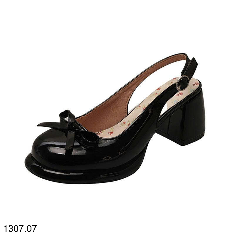 26HA1307.07 - GIÀY SANDAL HỞ GÓT ĐẾ VUÔNG NỮ
