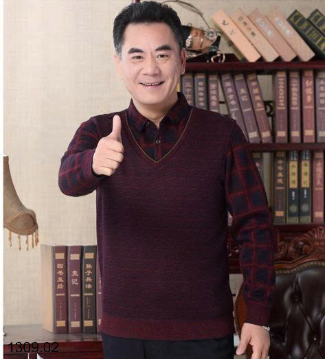 26HA1309.02 - ÁO LÓT LÔNG CỔ SƠ MI TẶNG BỐ