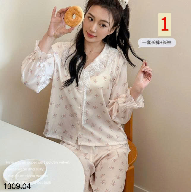 26HA1309.04 - BỘ MẶC NHÀ MADNONO VIỀN BÈO