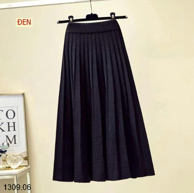 26HA1309.06 - CHÂN VÁY XẾP LY MIDI LEN
