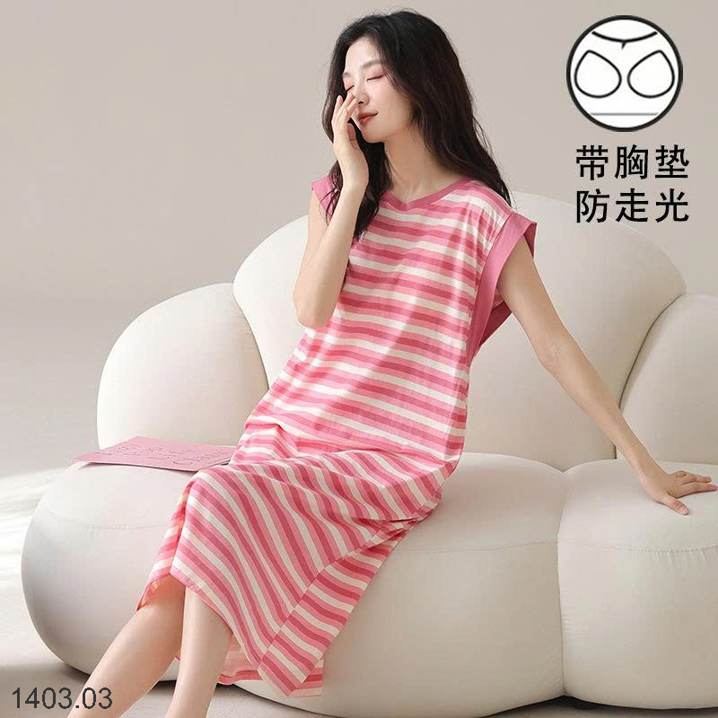 26HA1403.03 - VÁY NGỦ SÁT NÁCH KÈM BRA