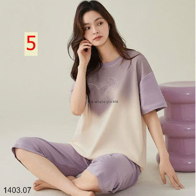 26HA1403.07 - BỘ COTTON LỬNG NỮ MẶC NHÀ