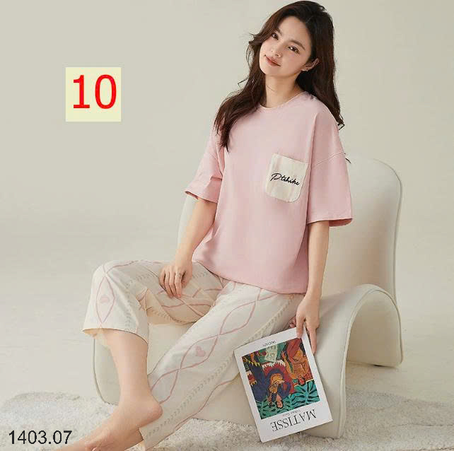 26HA1403.07 - BỘ COTTON LỬNG NỮ MẶC NHÀ