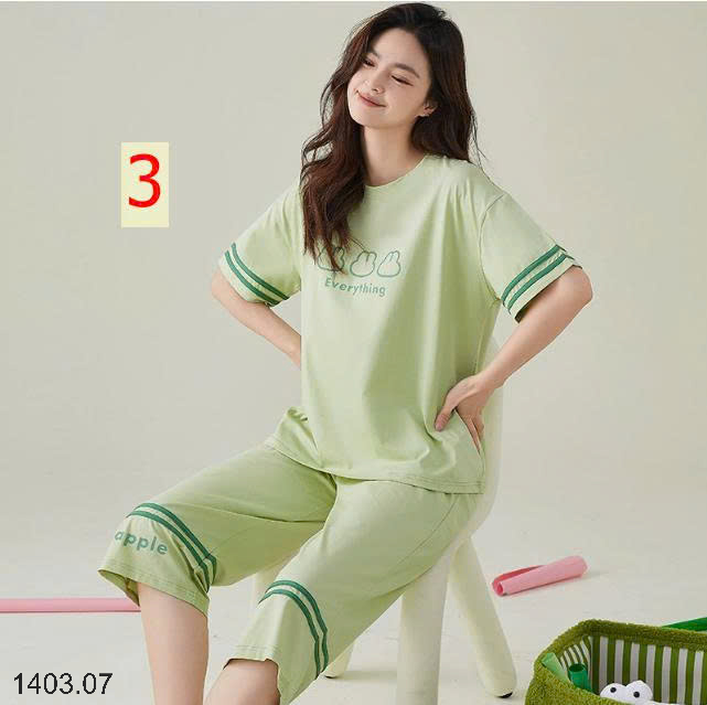 26HA1403.07 - BỘ COTTON LỬNG NỮ MẶC NHÀ
