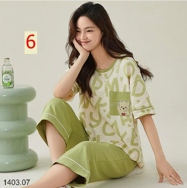 26HA1403.07 - BỘ COTTON LỬNG NỮ MẶC NHÀ