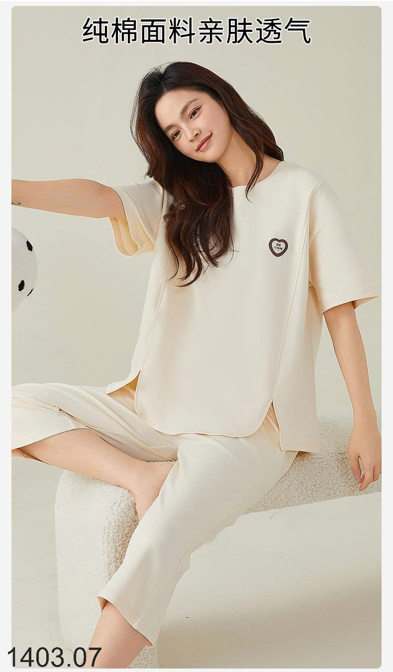 26HA1403.07 - BỘ COTTON LỬNG NỮ MẶC NHÀ
