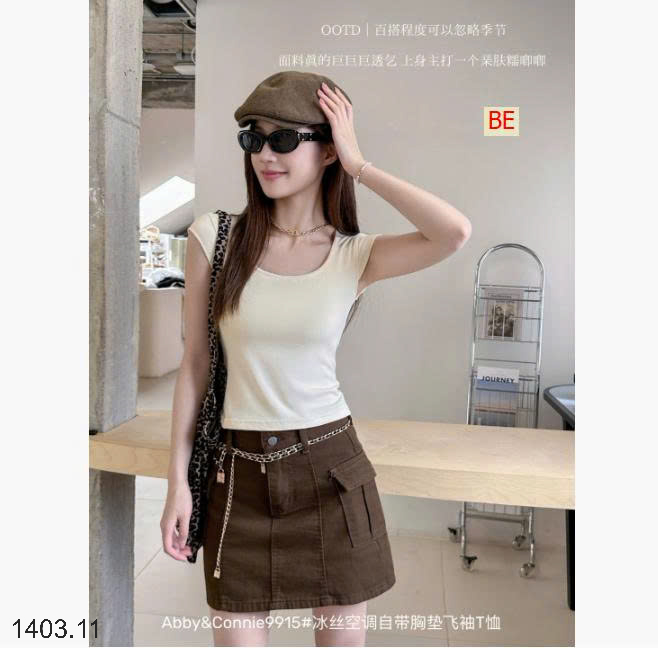 26HA1403.11 - ÁO THUN NGẮN TAY KÈM BRA NỮ