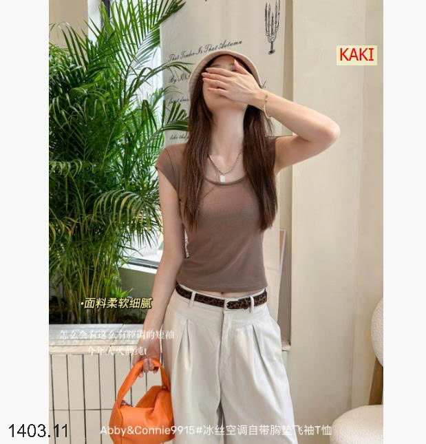26HA1403.11 - ÁO THUN NGẮN TAY KÈM BRA NỮ