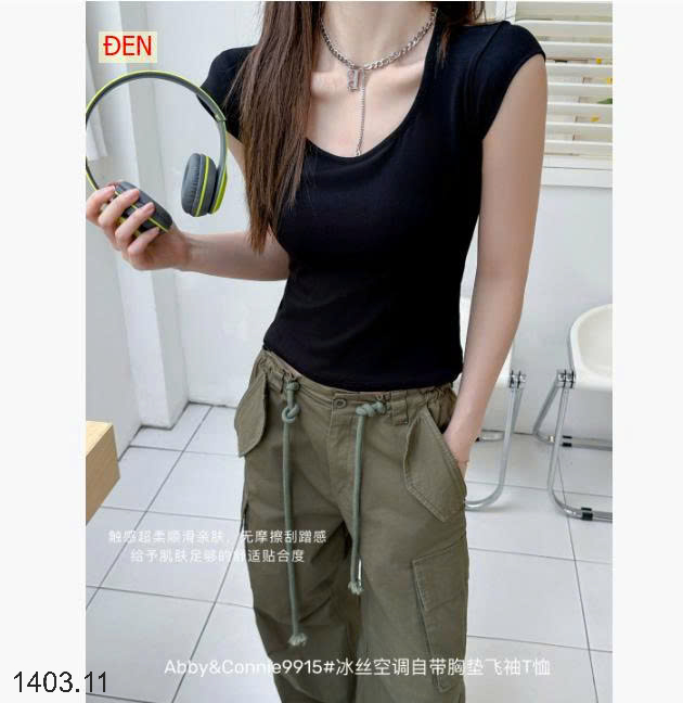 26HA1403.11 - ÁO THUN NGẮN TAY KÈM BRA NỮ