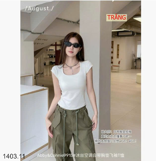 26HA1403.11 - ÁO THUN NGẮN TAY KÈM BRA NỮ