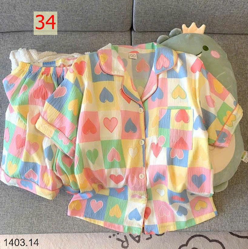26HA1403.14 - SET BỘ PIZAMA CỘC CHO NỮ