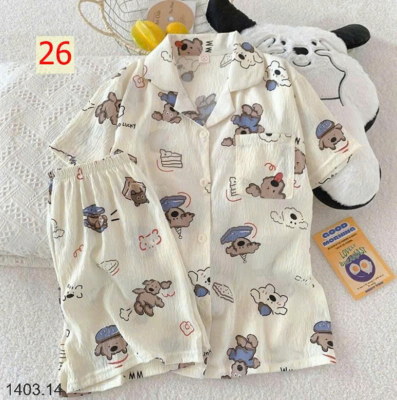 26HA1403.14 - SET BỘ PIZAMA CỘC CHO NỮ