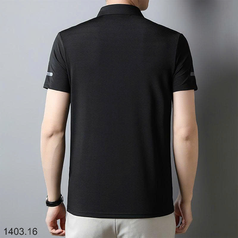 26HA1403.16 - ÁO POLO LỤA BĂNG NAM