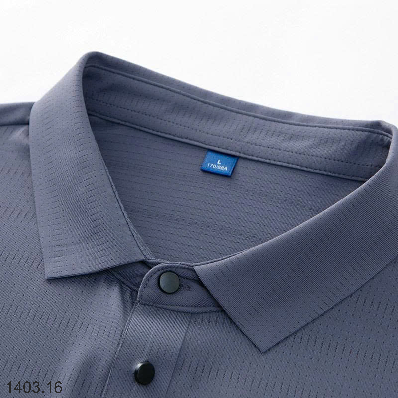 26HA1403.16 - ÁO POLO LỤA BĂNG NAM