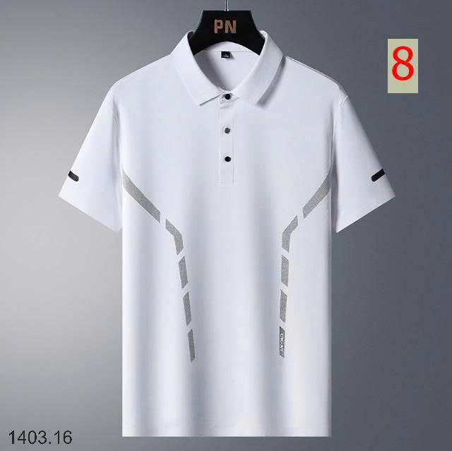 26HA1403.16 - ÁO POLO LỤA BĂNG NAM