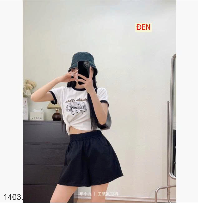 26HA1403.17 - QUẦN SHORT CARGO NỮ BU XIAOJIU