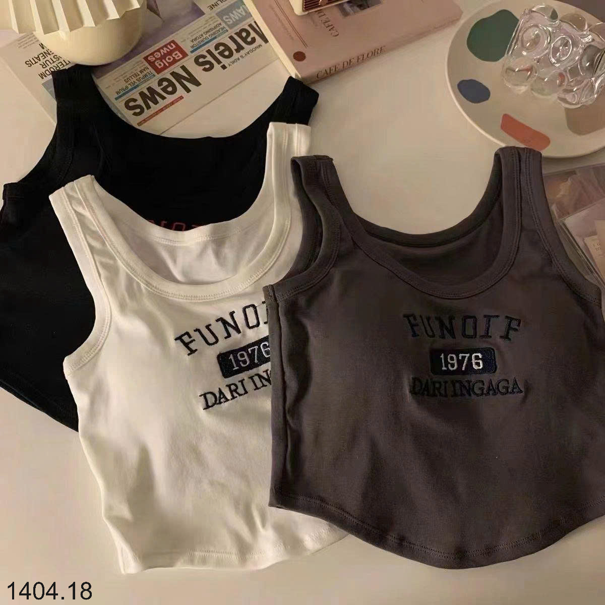 26HA1404.18 - ÁO BA LỖ THỂ THAO DÁNG CROPTOP