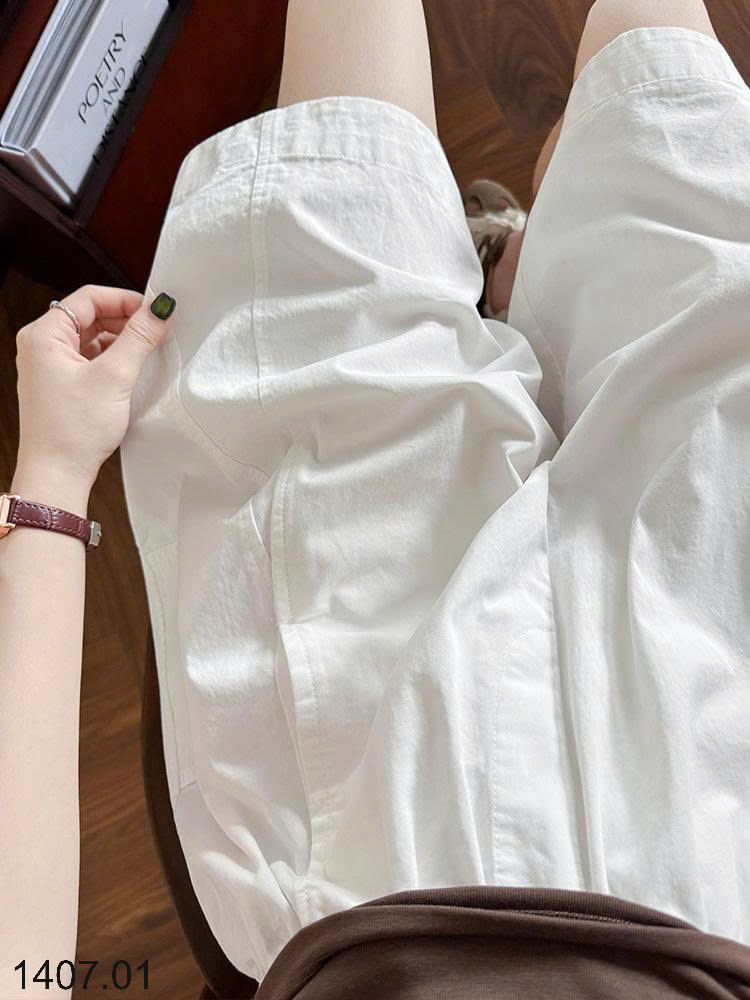 26HA1407.01 - QUẦN SHORT NỮ ỐNG RỘNG DÁNG DÀI