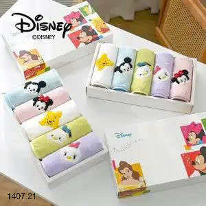 26HA1407.21 - SET 5 KHĂN MẶT DISNEY CHO BÉ YÊU