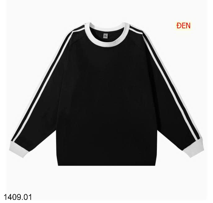 26HA1409.01 - ÁO THUN COTTON DÀI TAY 3 SỌC UNISEX