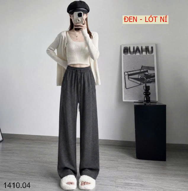 26HA1410.04 - QUẦN NỈ NỮ ỐNG RỘNG