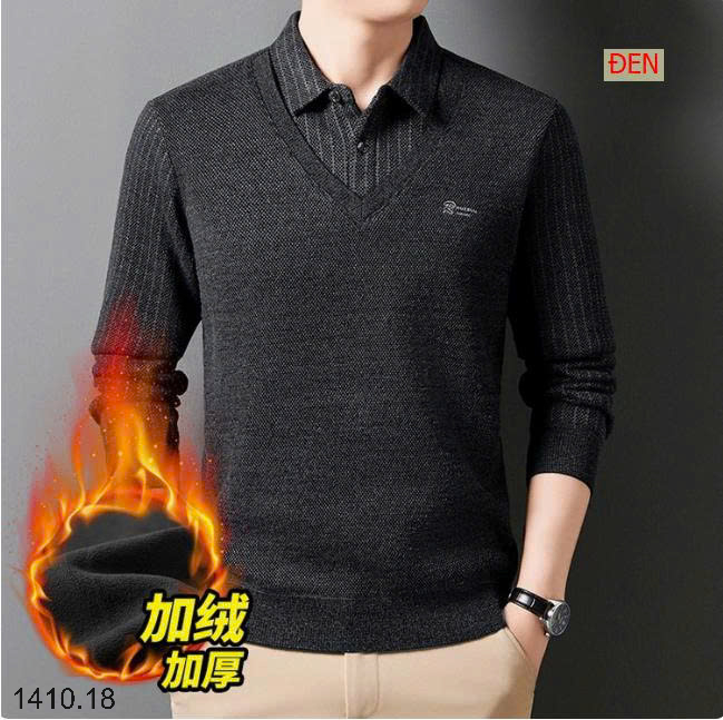 26HA1410.18 - ÁO CỔ SƠ MI LÓT LÔNG NAM