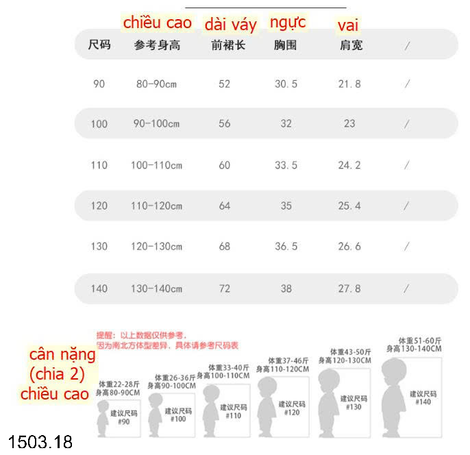 26HA1503.18 - VÁY KẺ HÌNH VỊT XINH PREMIUM CHO BÉ YÊU
