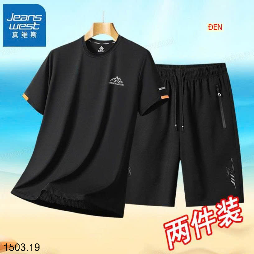 26HA1503.19 - BỘ THỂ THAO LỤA BĂNG NAM JEANS WEST