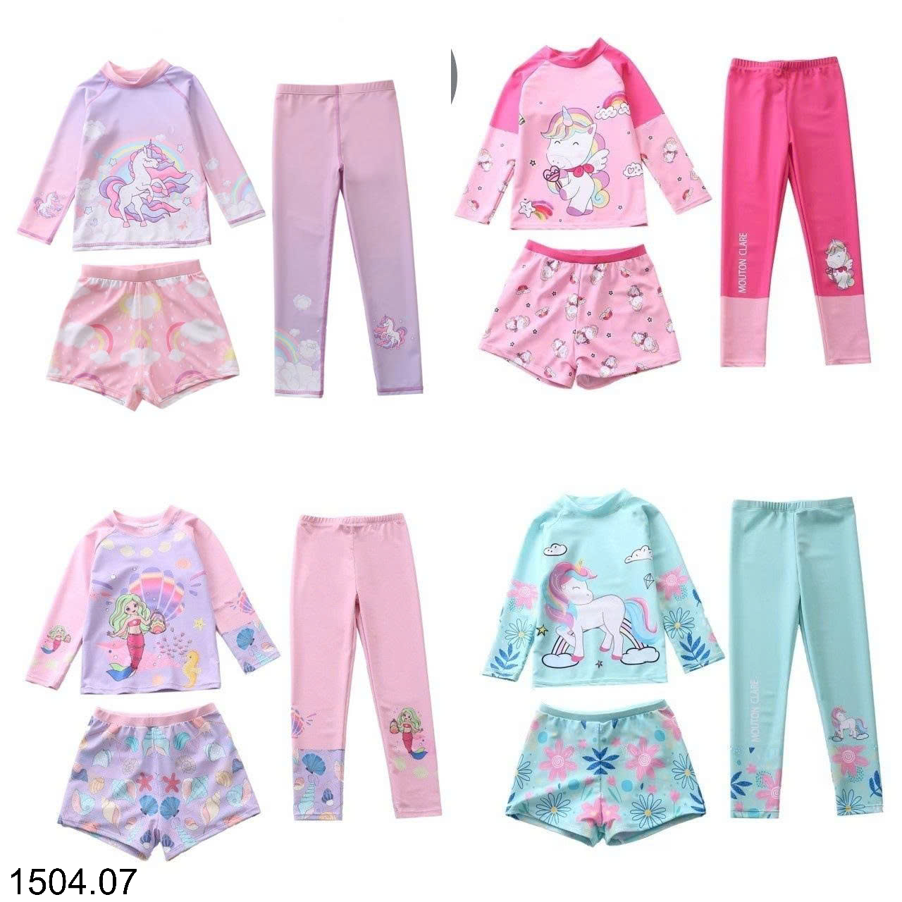 26HA1504.07 - SET BƠI DÀI TAY 3 CHI TIẾT BÉ GÁI