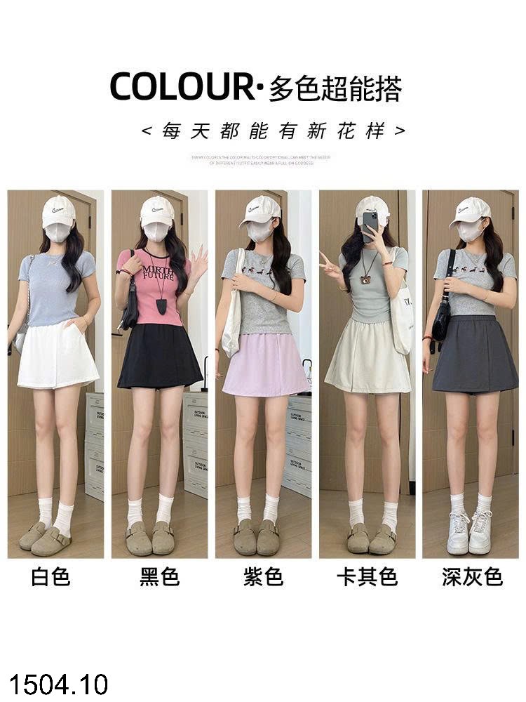 26HA1504.10 - QUẦN SHORT THỂ THAO GIẢ VÁY CHO NỮ