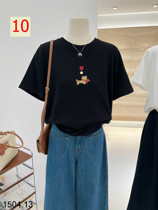 26HA1504.13 - ÁO PHÔNG COTTON HOẠT HÌNH CHO NỮ