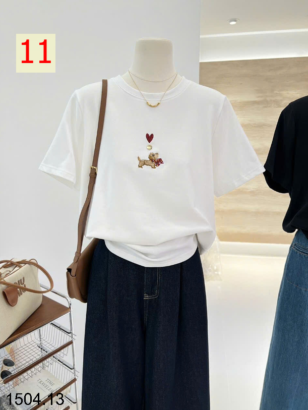 26HA1504.13 - ÁO PHÔNG COTTON HOẠT HÌNH CHO NỮ