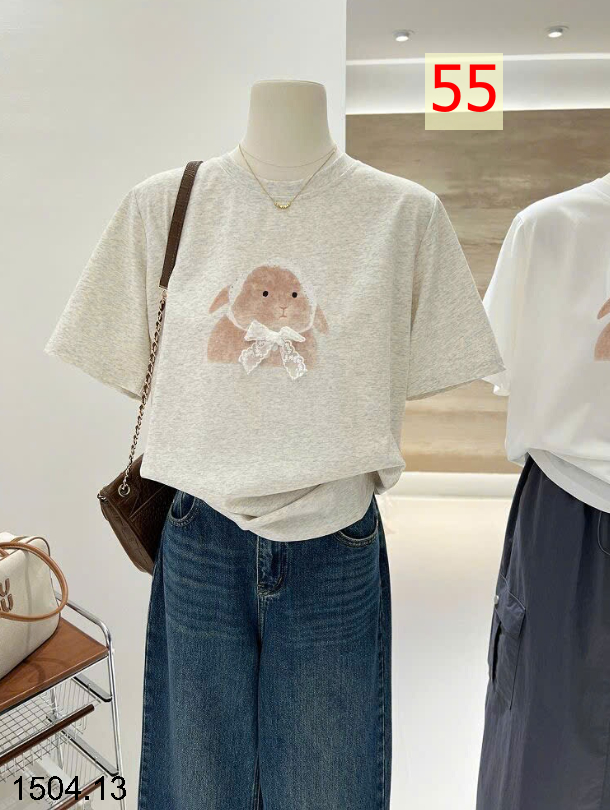 26HA1504.13 - ÁO PHÔNG COTTON HOẠT HÌNH CHO NỮ