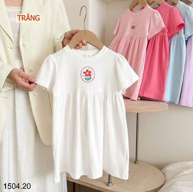26HA1504.20 - VÁY COTTON QUẢNG CHÂU BÉ GÁI
