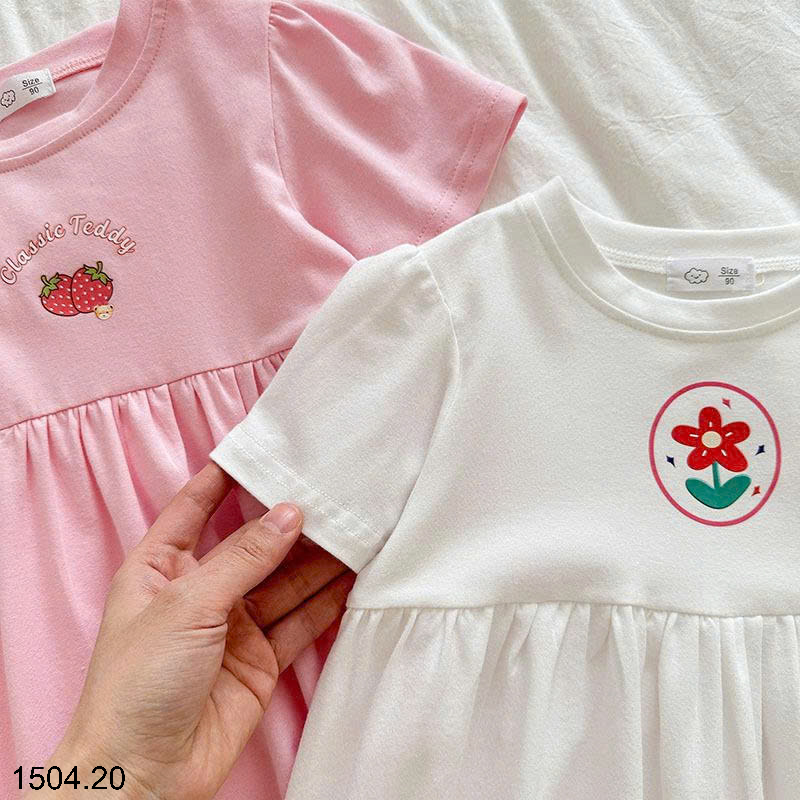 26HA1504.20 - VÁY COTTON QUẢNG CHÂU BÉ GÁI