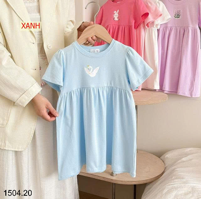 26HA1504.20 - VÁY COTTON QUẢNG CHÂU BÉ GÁI