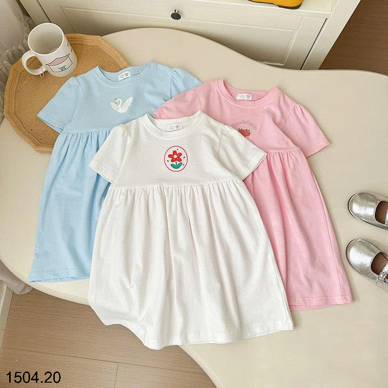 26HA1504.20 - VÁY COTTON QUẢNG CHÂU BÉ GÁI